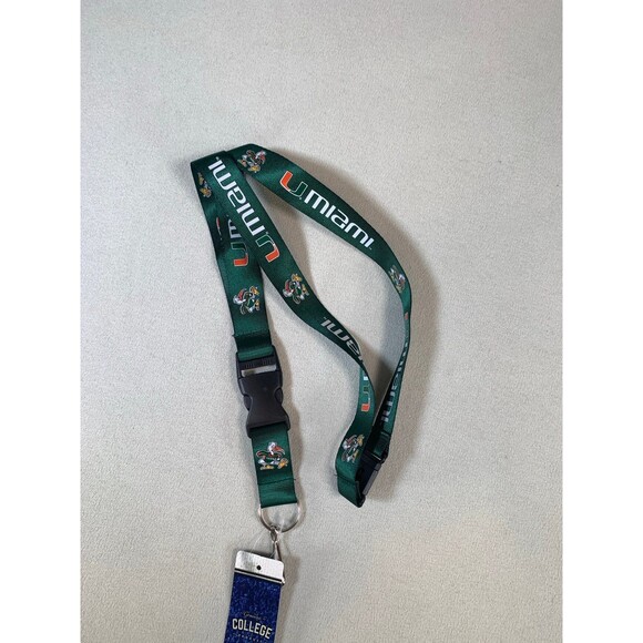 Miami Hurricane lanyard keychain key holder nwt new Sebastian clip - Picture 1 of 5